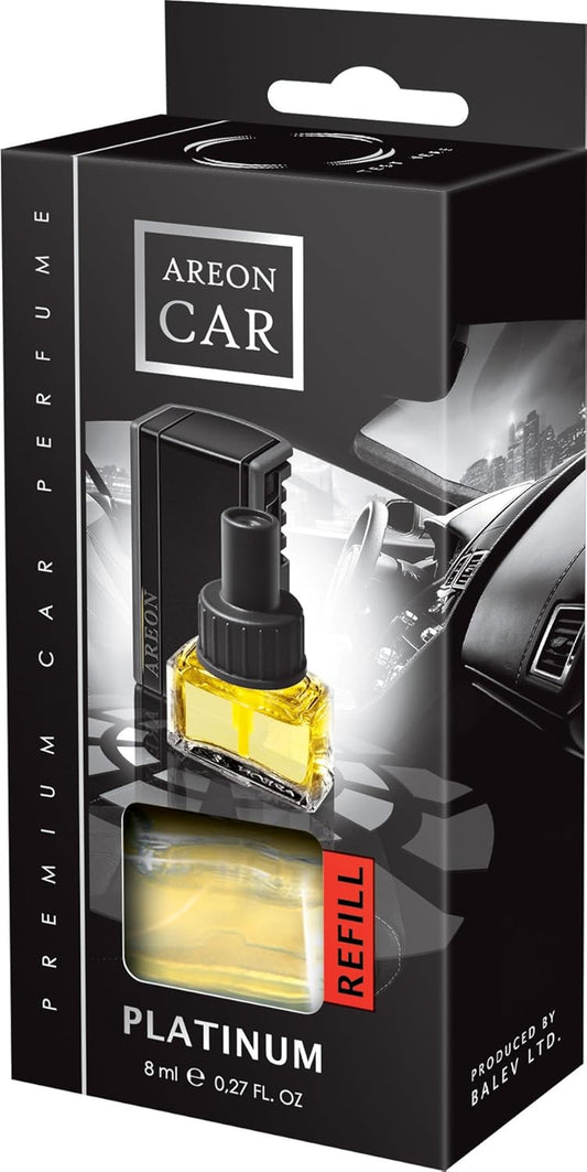 Car Perfume - Vent Clip Car A/C Freshener Refill ONLY - Platinum Scent - 8 Ml. 0.27 Fl Oz.