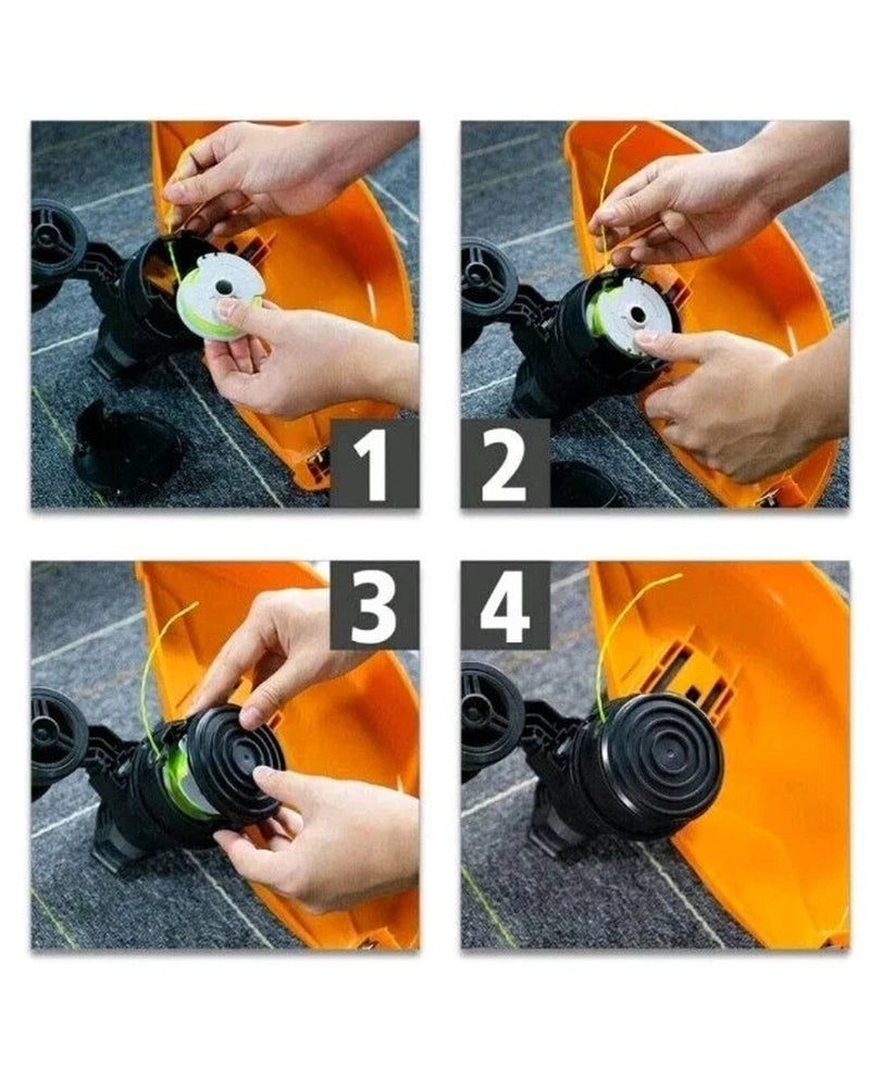 8 Pack WORX WA0014 Spool & Line for WG168 WG184 WG190 WG191 String Trimmer+2Caps