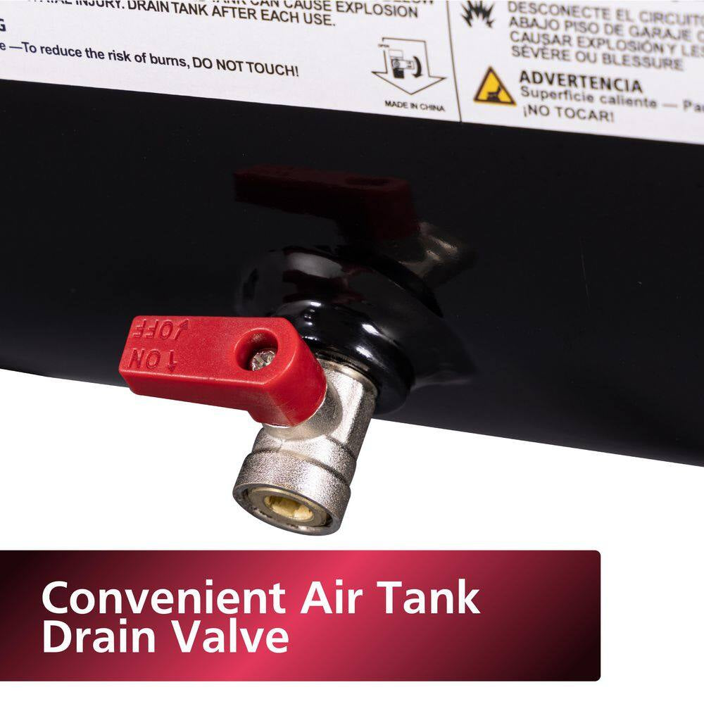 4 Gal. 175 PSI Electric Oil-Free High Performance Air Compressor with 25 Ft. Air Hose and 2-In-1 Brad Nailer/Stapler