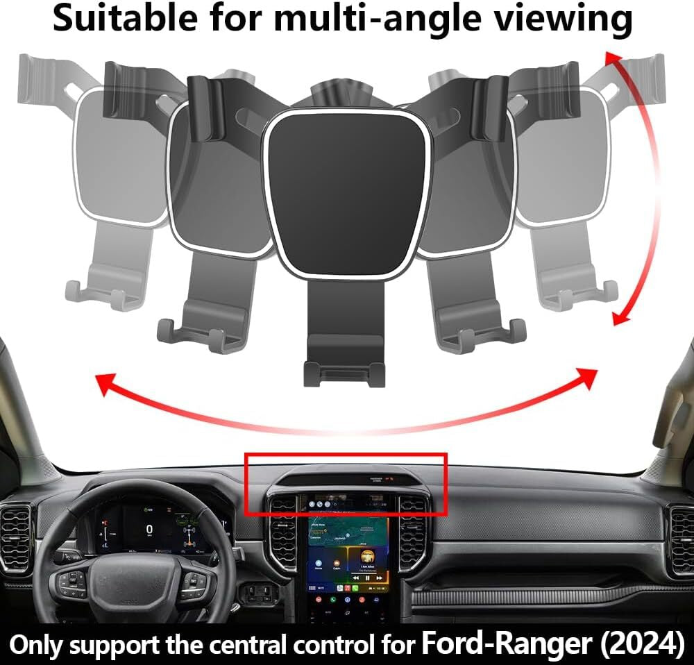 Car Phone Holder for Ford Ranger 2024 Crew Cab Raptor Auto Accessories