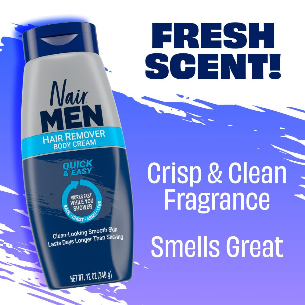 Men Hair Remover Body Cream, Manscape for Smooth Skin for Days, Coarse Hair Remo