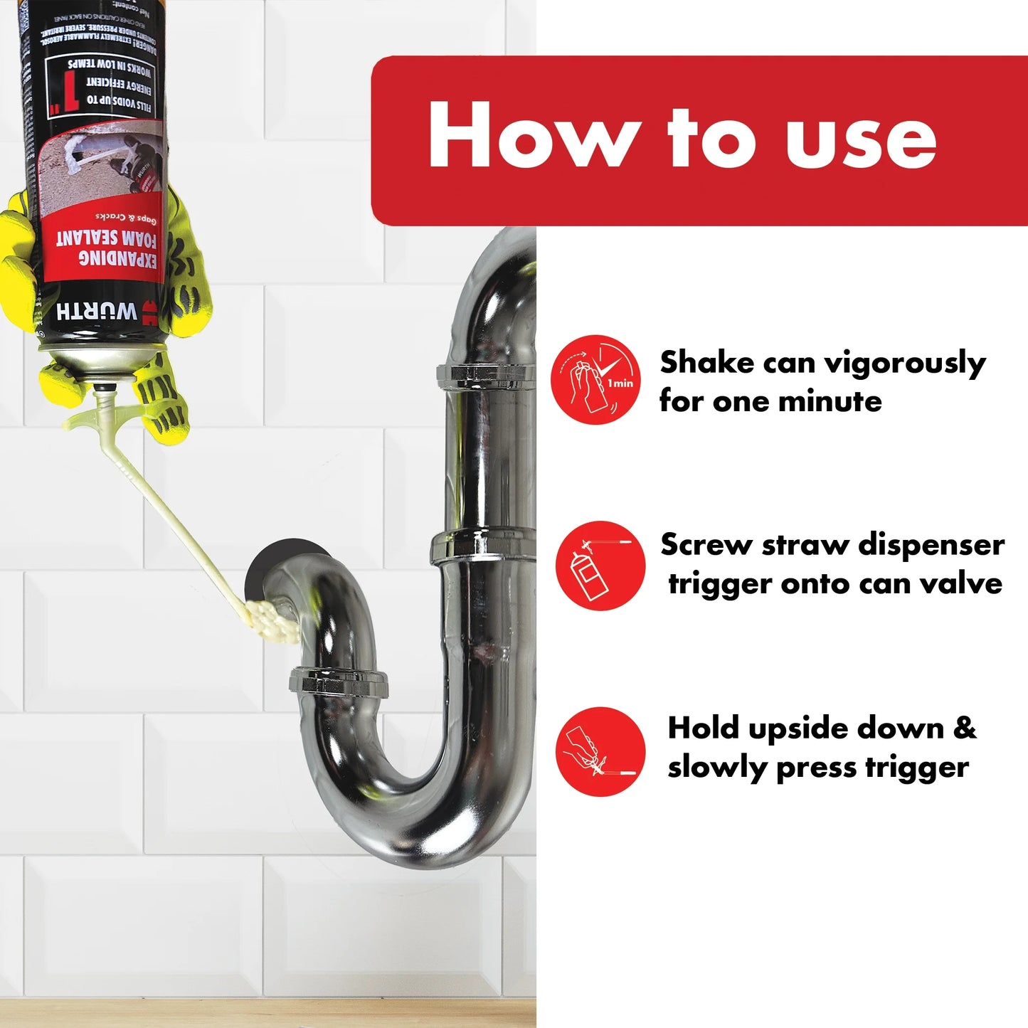 Gaps and Cracks Expanding Foam Sealant, up to 1 Inch, 12Oz Can, Insulating Spray Foam