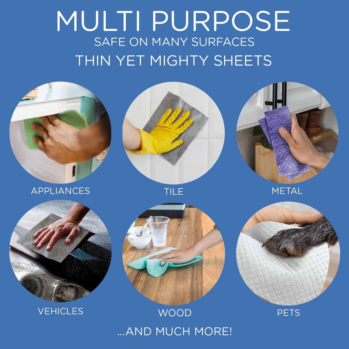 Wowables XL Swedish Dishcloths, 30 Reusable Eco Cleaning Cloths, 11" X 10", Ultra Absorbent Cellulose Sponge Towel, Compostable, Made in Germany