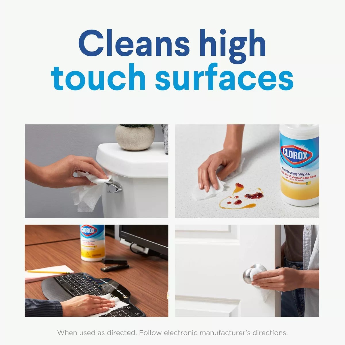 Clorox Crisp Lemon Disinfecting Wipes Bleach Free Cleaning Wipes