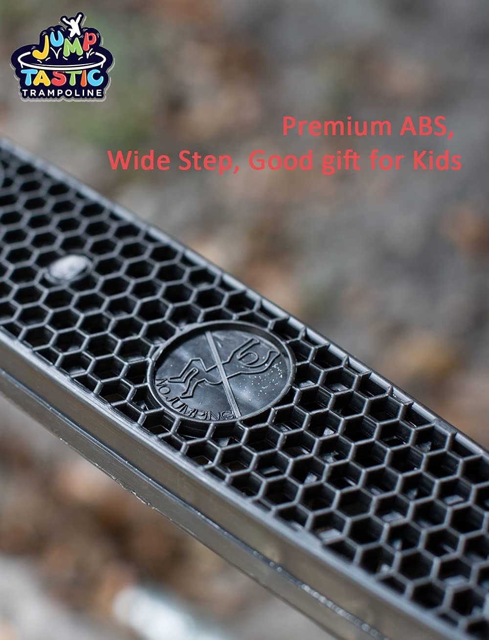Trampoline Ladder, Universal Trampoline Ladder Accessories 3-Step Ladder Skid-Proof Wide Step Easy Assembly