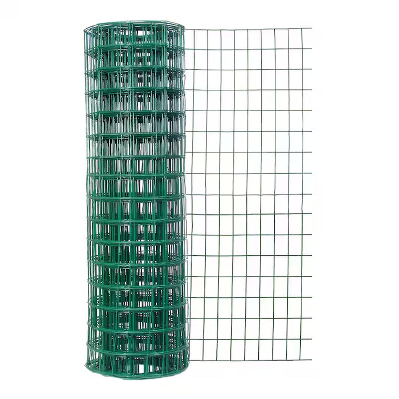 50-Ft X 2-Ft Green PVC Coated Steel Welded Wire Rolled Fencing 2-In X 3-In - Mesh Size