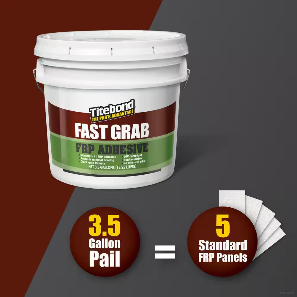 448 Oz. Yellow Fast Grab FRP Construction Adhesive Pail