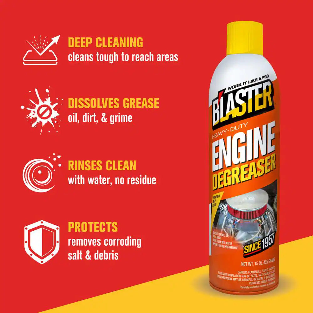 15 Oz. Heavy-Duty Engine Degreaser and Cleaner Spray (Pack of 6)