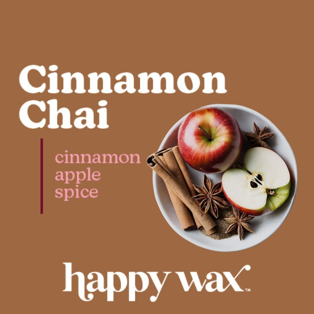 Cinnamon Chai Scented Bear Wax Melts - Natural Strong Fall Scented Infused with Essential Oils - Non Toxic - for Use with Warmers - 4 Oz Tin