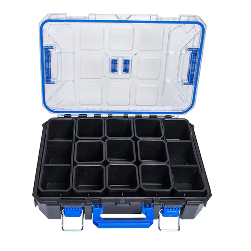 CASESTACK 14-In W X 21-In H X 5.1-In D Black Plastic Tool Box