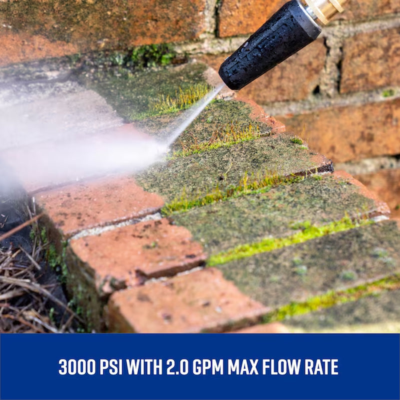 3000-PSI 2-GPM Cold Water Battery Pressure Washer with 5 Spray Tips 4 Ah (Battery Included) (Charger Included)
