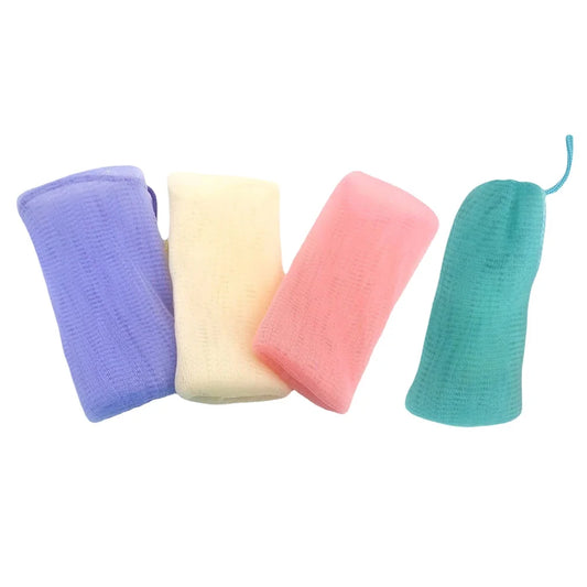 4 Pcs Soap Foaming Mesh Bag Bags Bar Scrubber Pouch Travel Accessories Face Cleansing Nets Drying