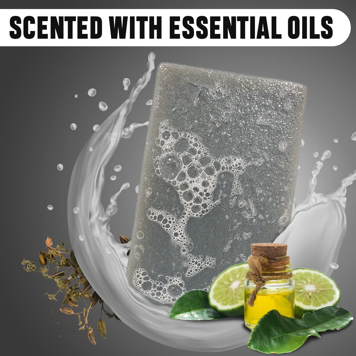 Ness Mens Soap Bar - Bergamot & Musk Scent, All Natural with Organic Ingredients, Mens Bar Soap with Essential Oils, Moisturizing Bar Soap for Men, Handmade in the USA, Cruelty Free, Vegan