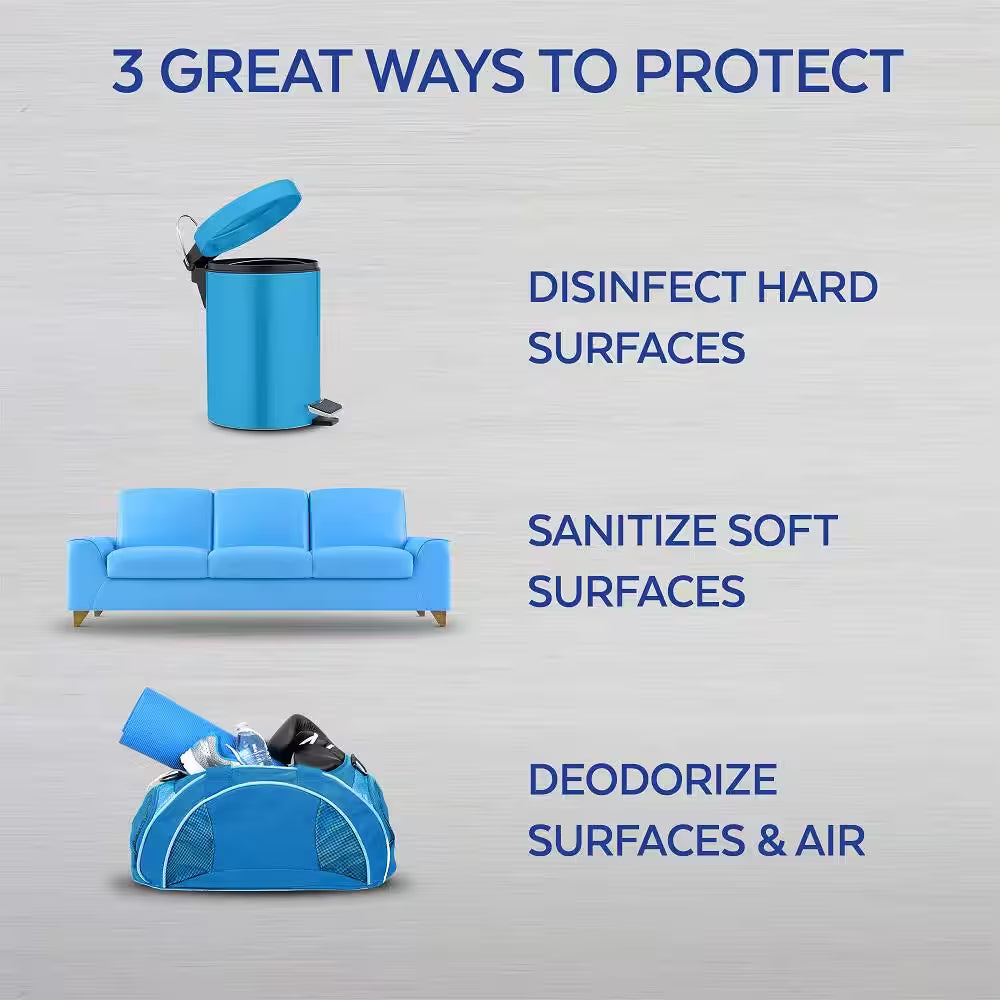 Disinfectant Spray, Household Cleaning Supplies, Antibacterial & Sanitizer, Deodorizer, Crisp Linen 19Oz (12-Pack)