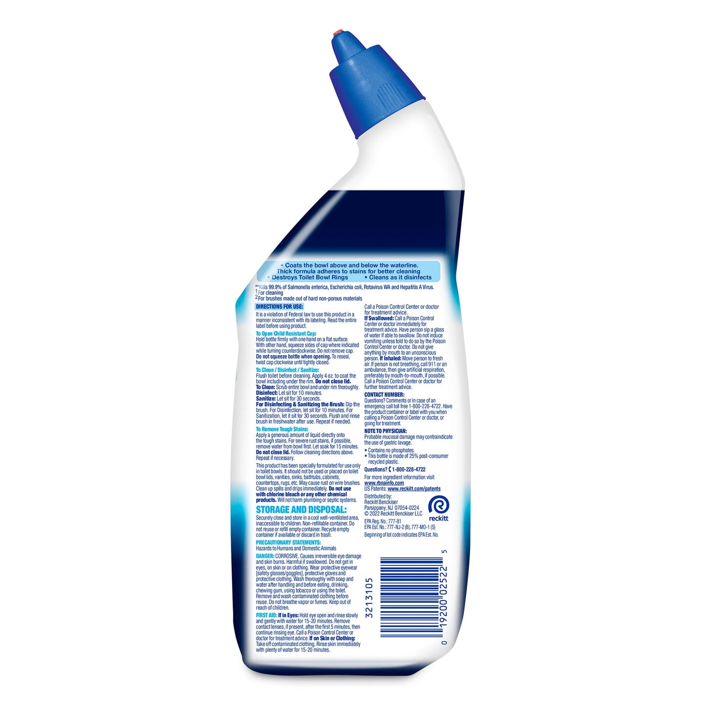 Power Toilet Bowl Cleaner Gels, Atlantic Fresh, 24 Fl Oz
