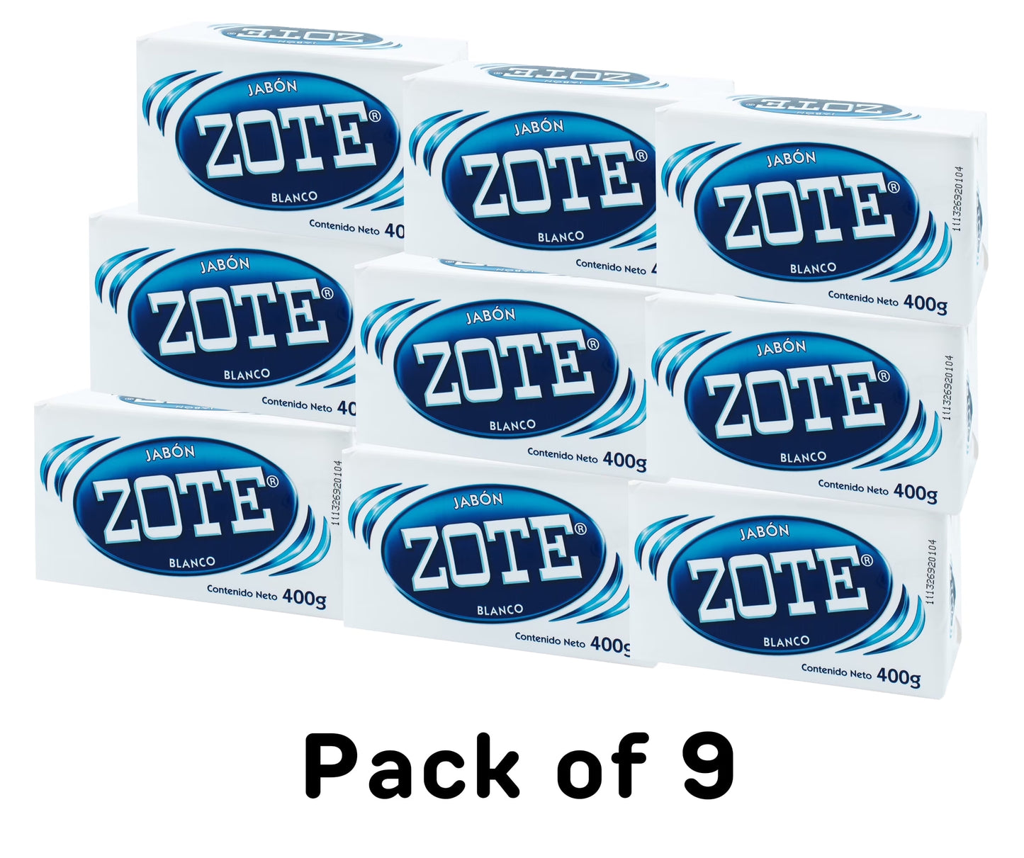 WHITE Laundry Bar Soap, with Even MORE Whitening Power & Satin Remover (Pack of 9)