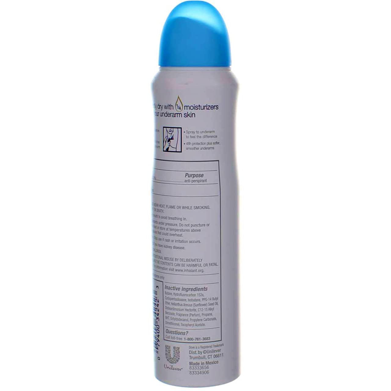 Dry Spray Antiperspirant, Nourished Beauty 3.80 Oz (Pack of 3)