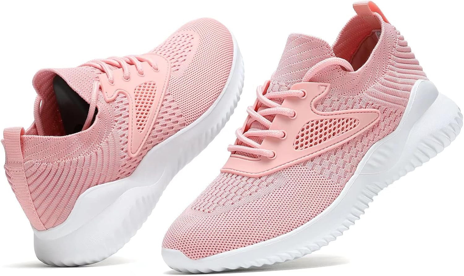 Womens Slip on Walking Shoes Comfort Lightweight Work Casual Tennis Running Ladies Shoes Gym Sport Sneakers Pink