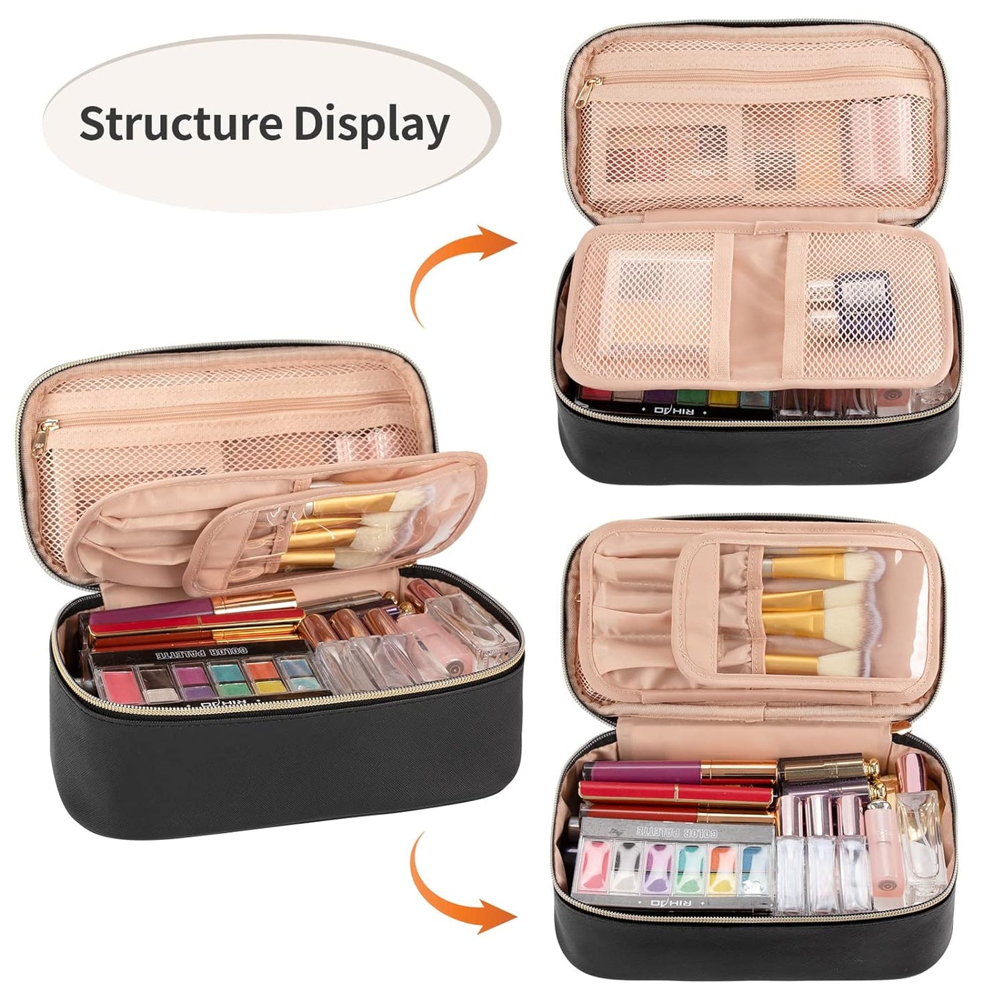 OCHEAL Small Cosmetic Bag,Portable Cute Travel Makeup Bag for Women and Girls Ma