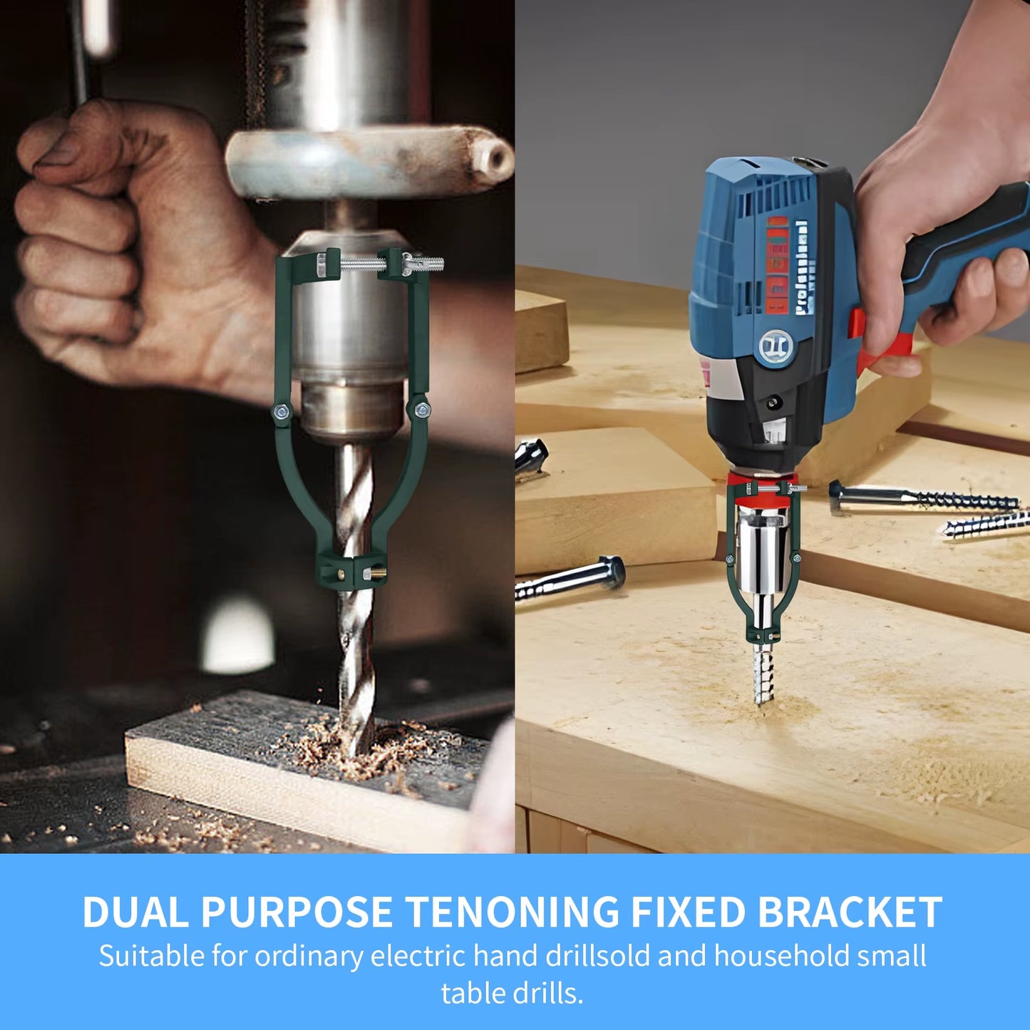 Square Hole Drill Bit Adapter Bench Drill Press Converter for Drill Machine Accessory Woodworking Log Furniture Small Size