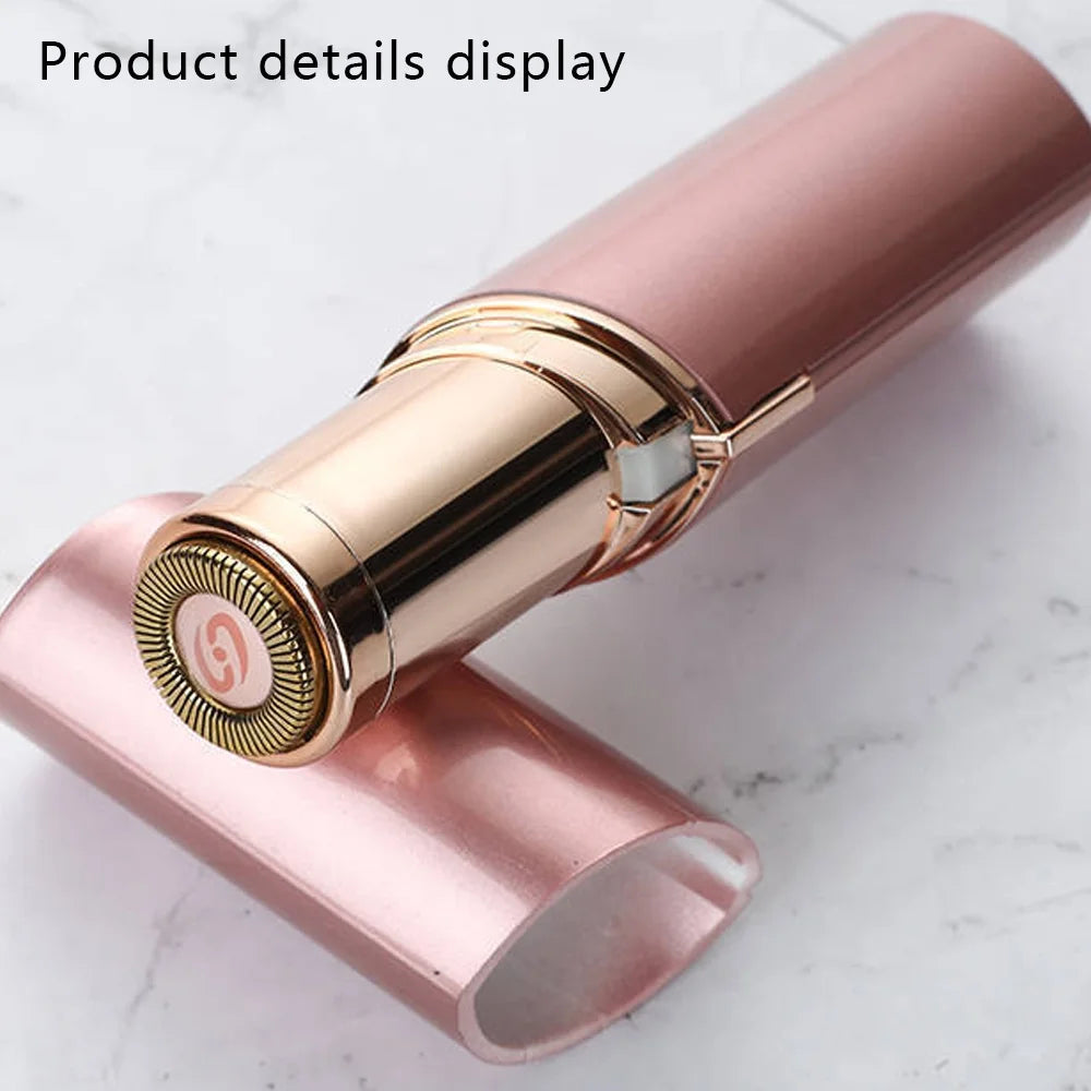 Facial Hair Remover for Women, Blush/Rose Gold Electric Face Razor for Women for Instant and Painless Hair Removal,Rose Gold,A49