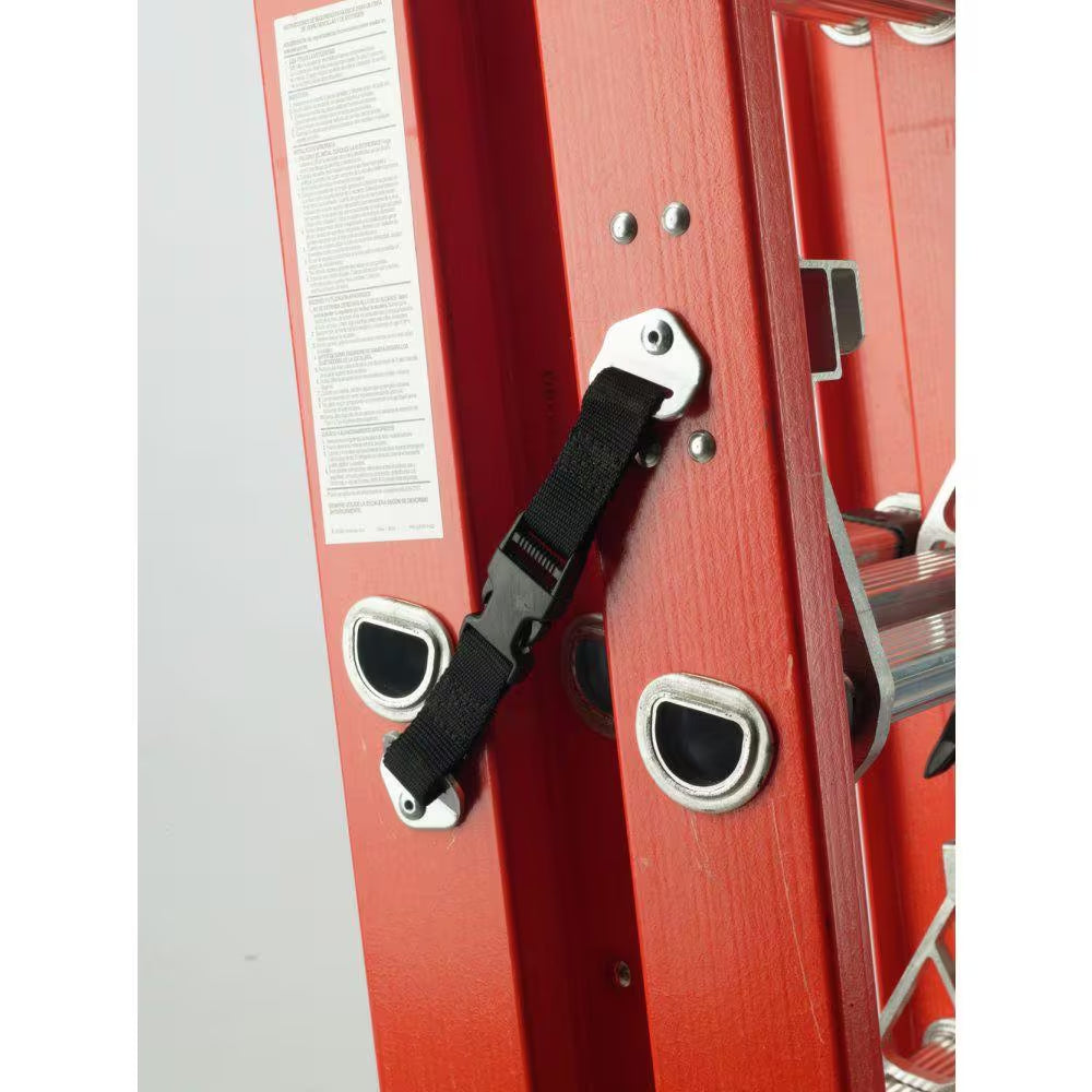 16 Ft. Fiberglass Compact Extension Ladder with 300 Lb. Load Capacity Type IA Duty Rating