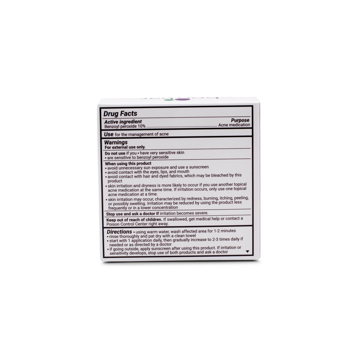 10% Benzoyl Peroxide Cleansing Bar (Non-Soap) - Unscented