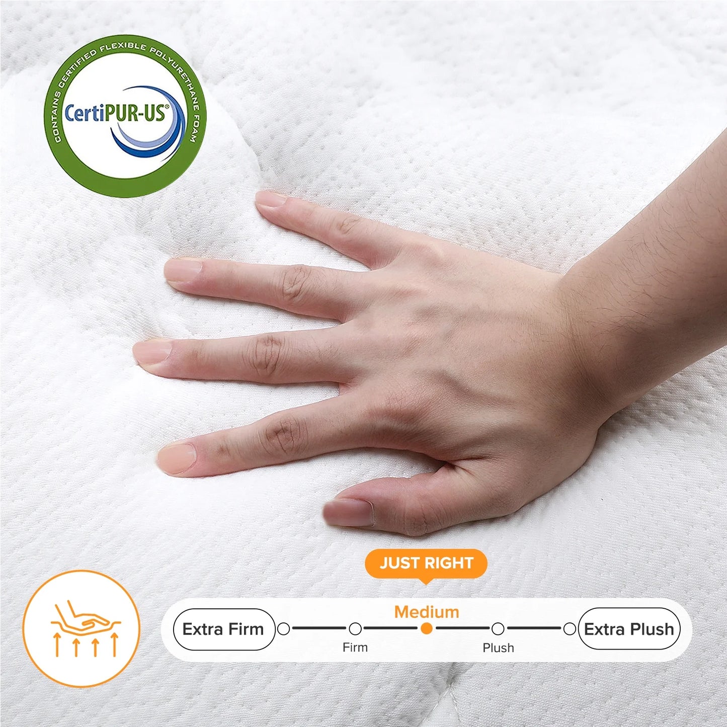 10" King Hybrid Mattress with Memory Foam and Innerspring