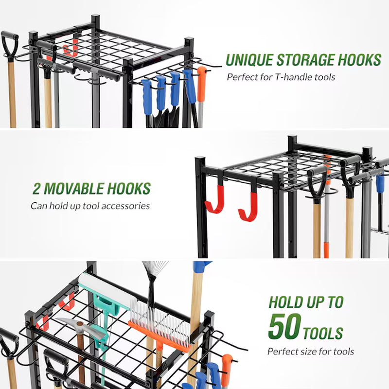 3 -Tier Heavy Duty Black Steel Utility Shelving Unit ( 23.6-In W X 16.9-In D X 29-In H )
