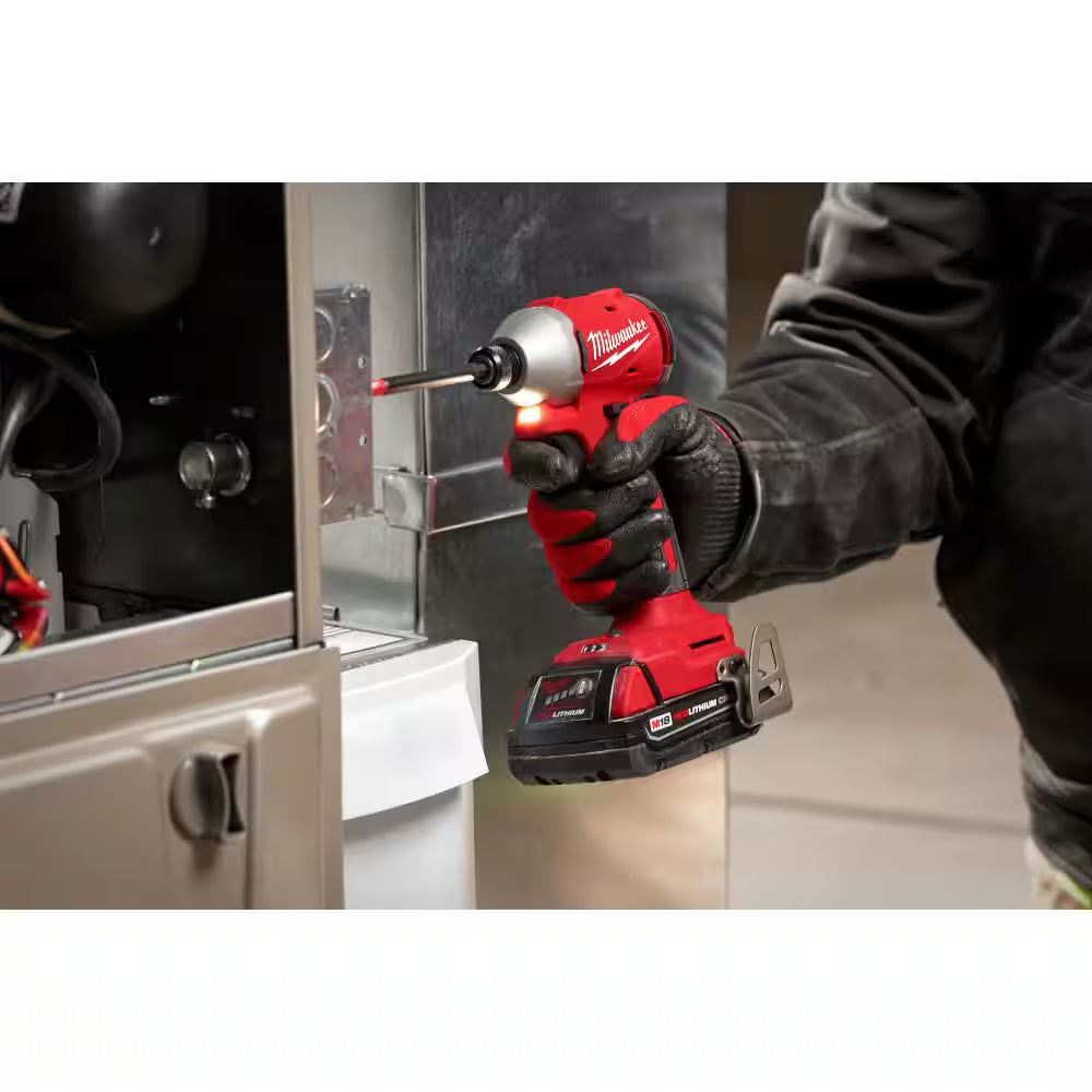 M18 18-Volt Lith-Ion Brushless Cordless Compact Hammer Drill/Impact Combo Kit W/(2) Batteries & M18 5.0 Ah Battery