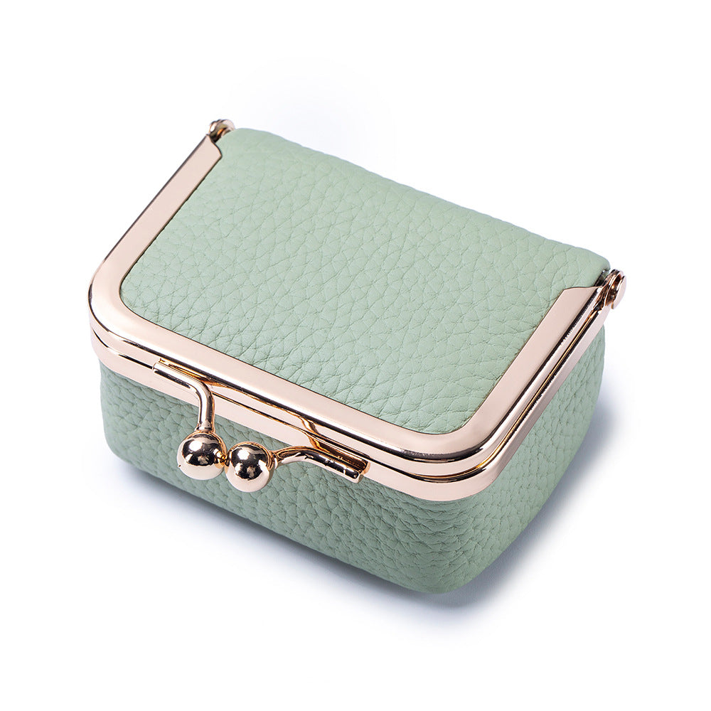 New genuine leather all-sized gold bag, diamond ring, jewelry bag, mini ring, necklace, earrings, accessory box, coin purse