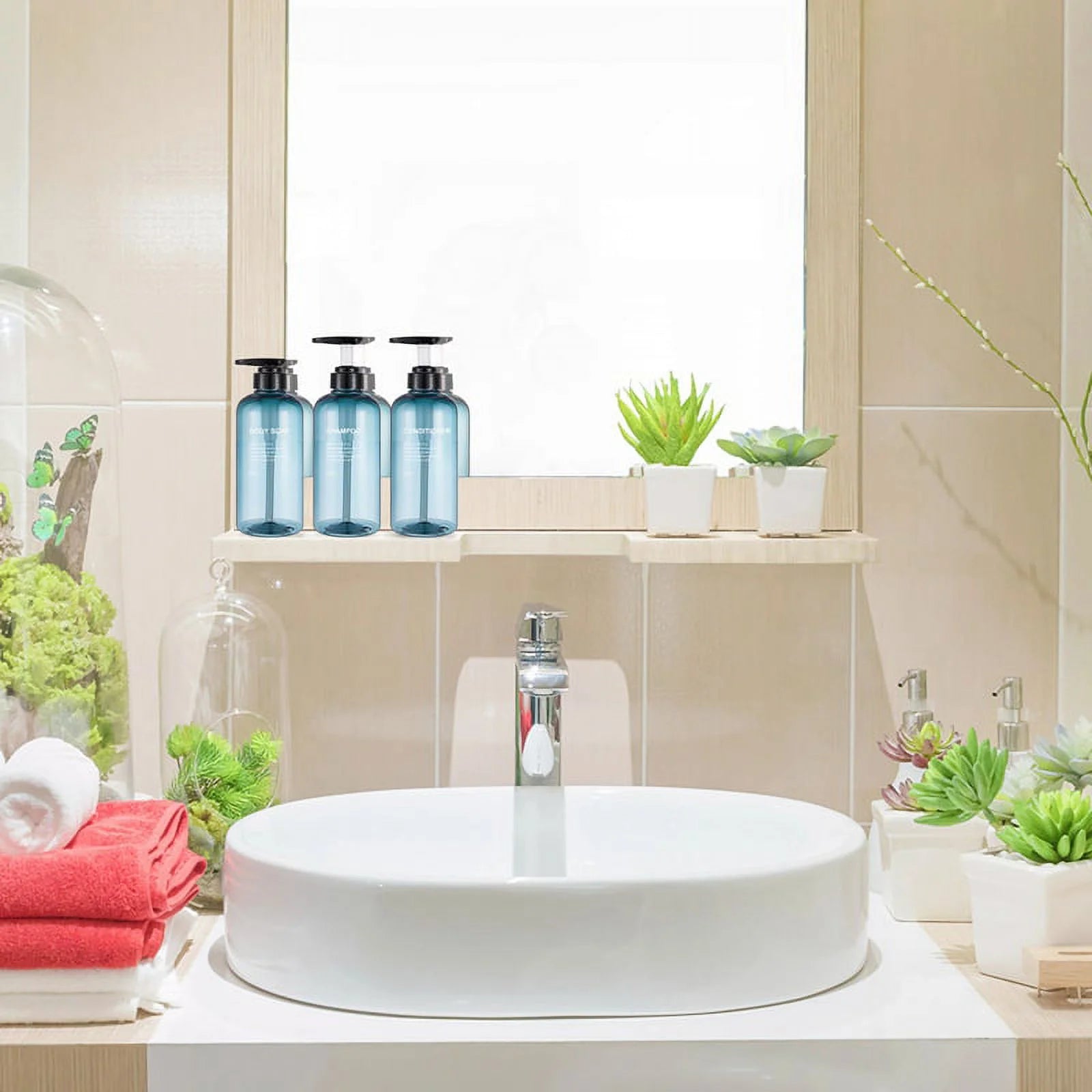 3 Pack Shampoo and Conditioner Dispensers