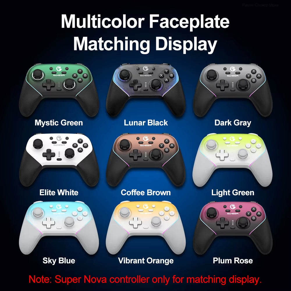 Super Nova Magnetic Faceplate Personalize Gamepads Multicolor Shell Cover Wireless Controle Front Case Top Cover
