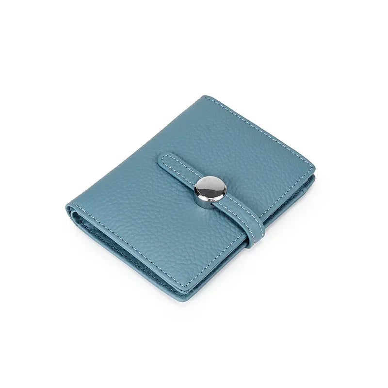 New Genuine Leather Womens Wallets and Purses Luxury Brand Design Hasp Square Wallet Fashion Card Holder Women Small Coin Purses