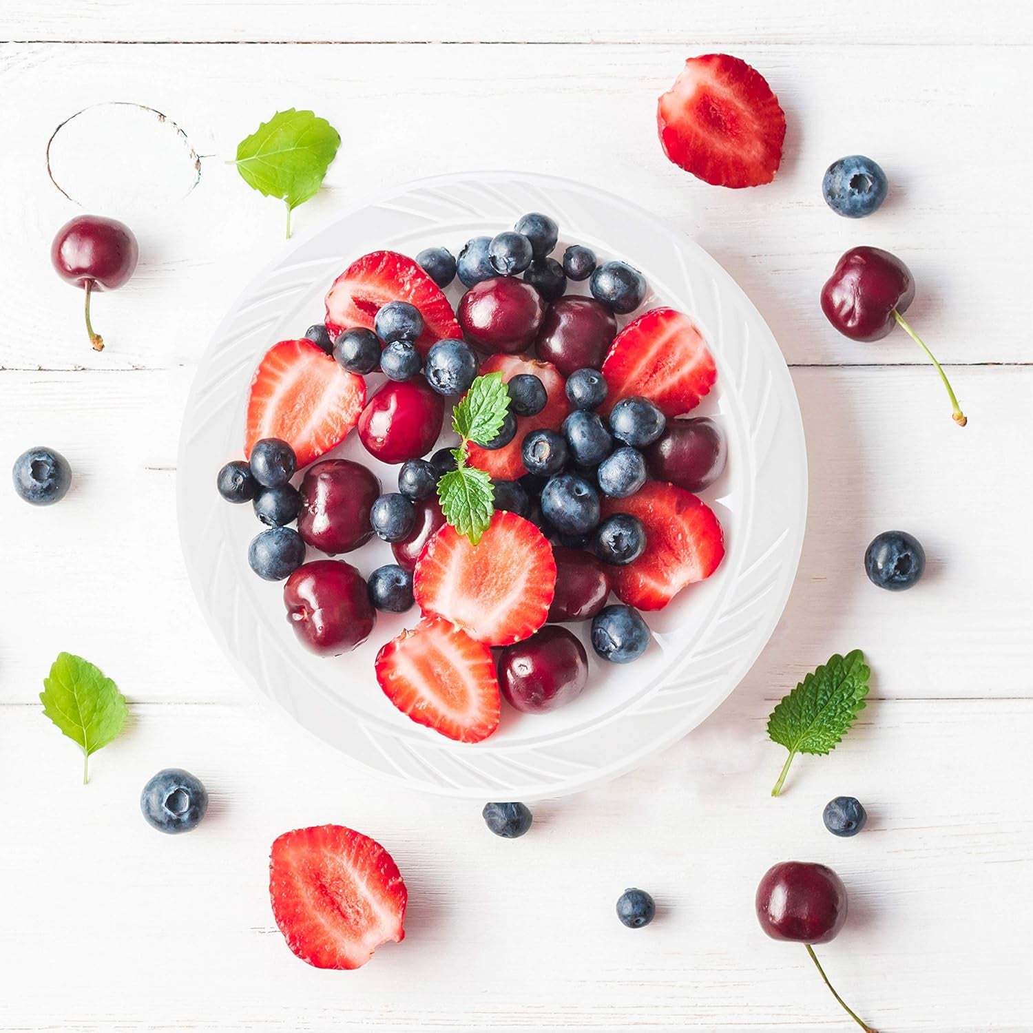 400 Count Disposable 6 Inch White Plastic Dessert Plates