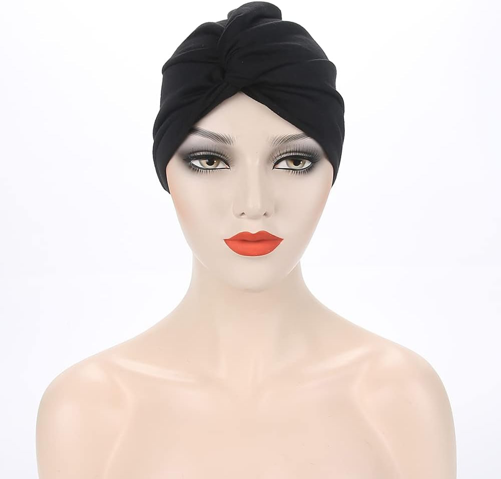 Women'S Cotton Twist Sleep Turban Hat Cancer Chemo Beanies Cap Wrap Pleated Headwear