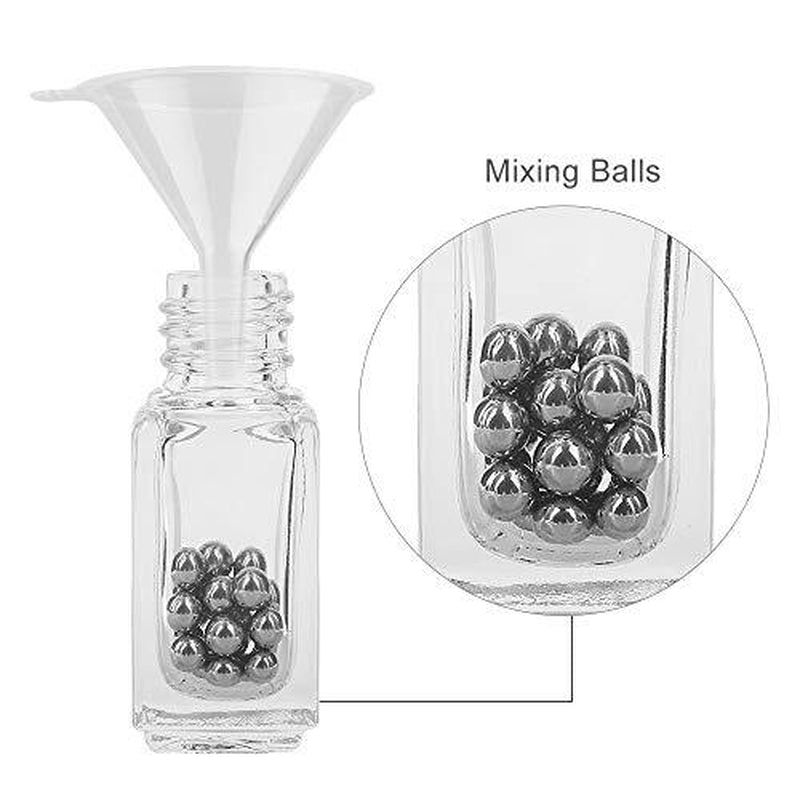 20 Pack 5Ml Empty Nail Polish Glass Bottles with Brush Cap for Nail Art