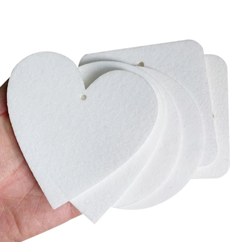 100 Pieces Sublimation Air Freshener Sheets Sublimation Air Fresheners Blanks Car Scented Hanging Sheets Blanks Set Dropshipping