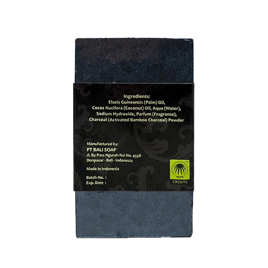 Bali Soap - Bamboo Charcoal Natural Soap Bar for Women & Men - All Skin Type, 3.5 Oz, 3 Bars