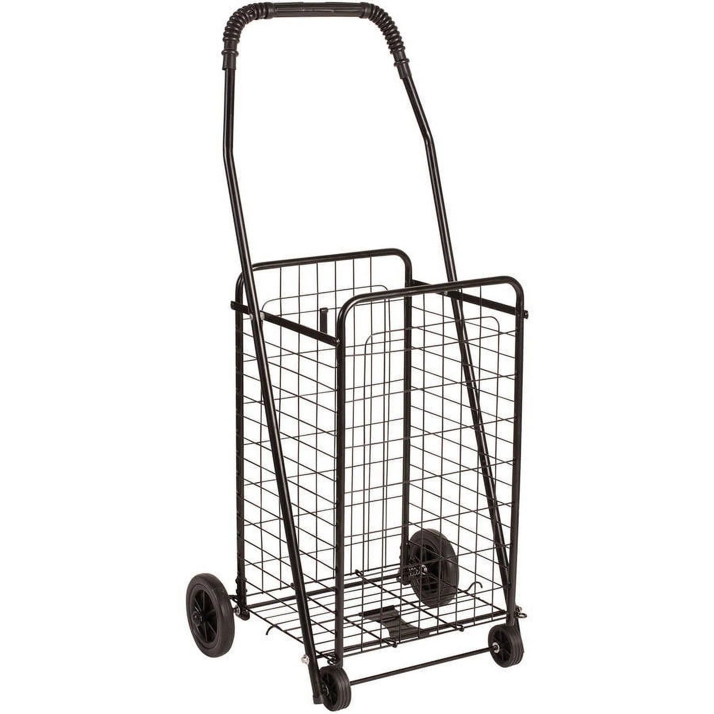 Durable Lightweight Folding Shopping Cart, Black