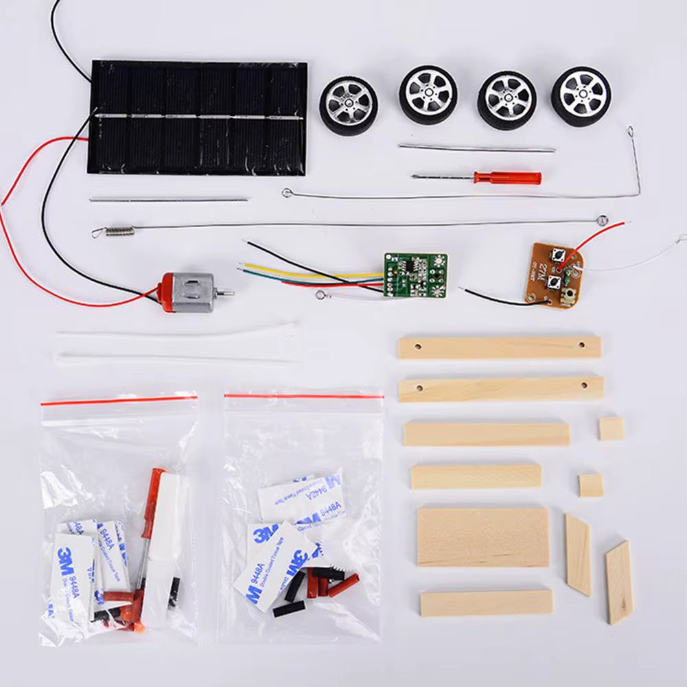 DIY Manual Assemble Solar Electric Vehicle Scientific Experiment Puzzle STEM Science and Education Model Creative Inventions