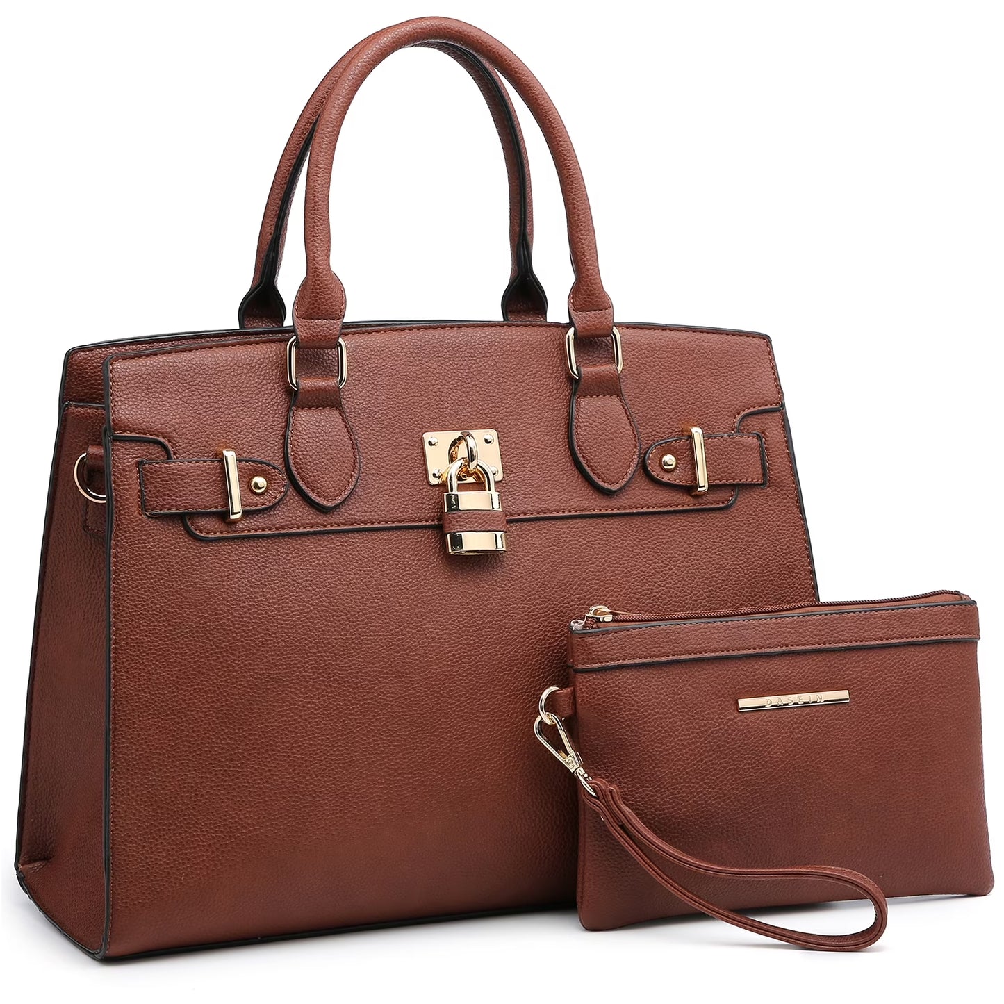 Women Handbags and Purses Ladies Shoulder Bag Top Handle Satchel Tote Work Bag with Matching Clutch