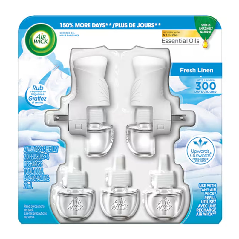 5 -Count Fresh Linen Device/Refill Air Freshener 7 -Pack