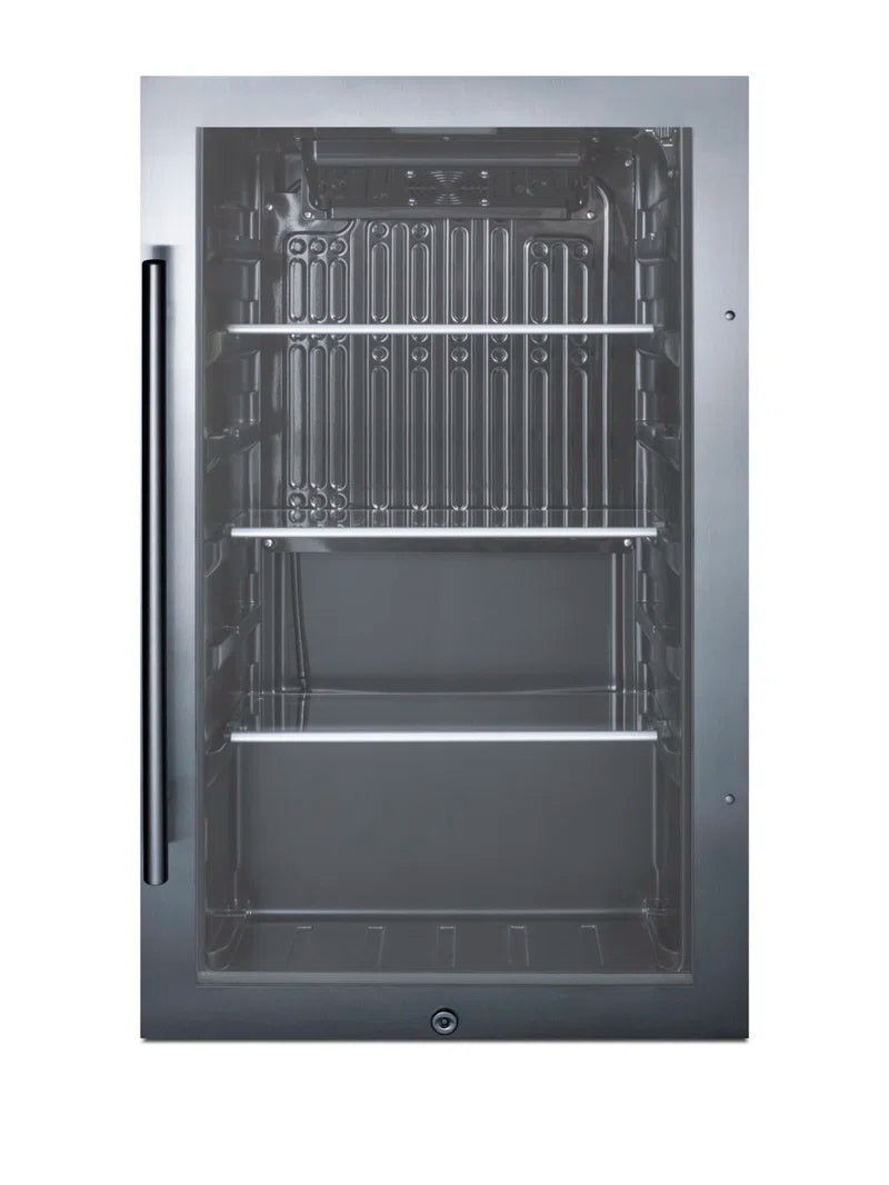 19'' W 110 Cans (12 Oz.) 3.13 Cubic Feet Outdoor Rated Beverage Cooler with Reversible Glass Door