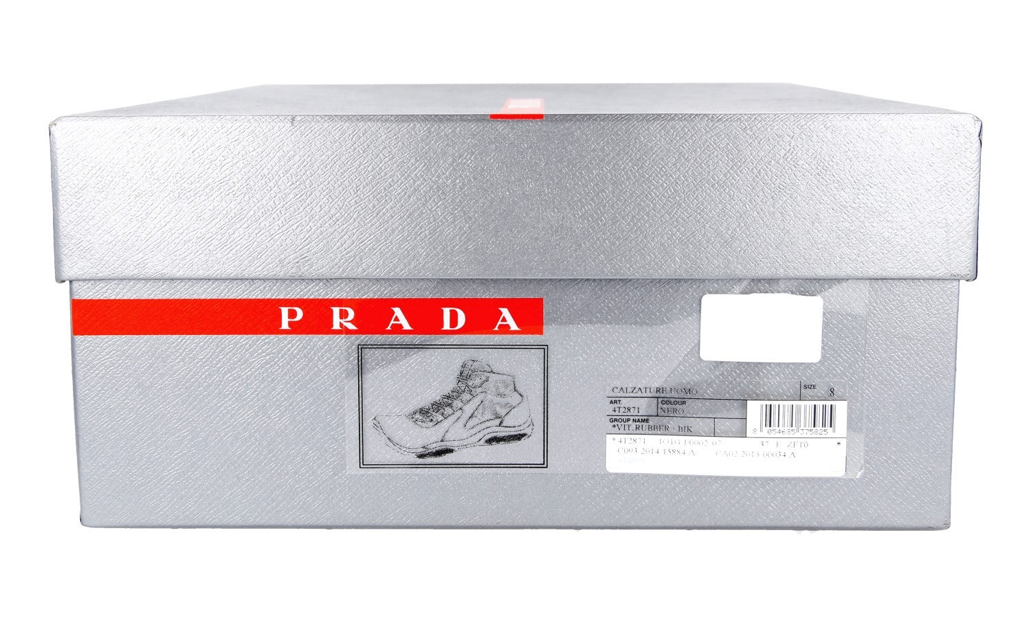 PRADA AMERICAS CUP HIGH-TOP SNEAKERS SHOES 4T2871 BLACK