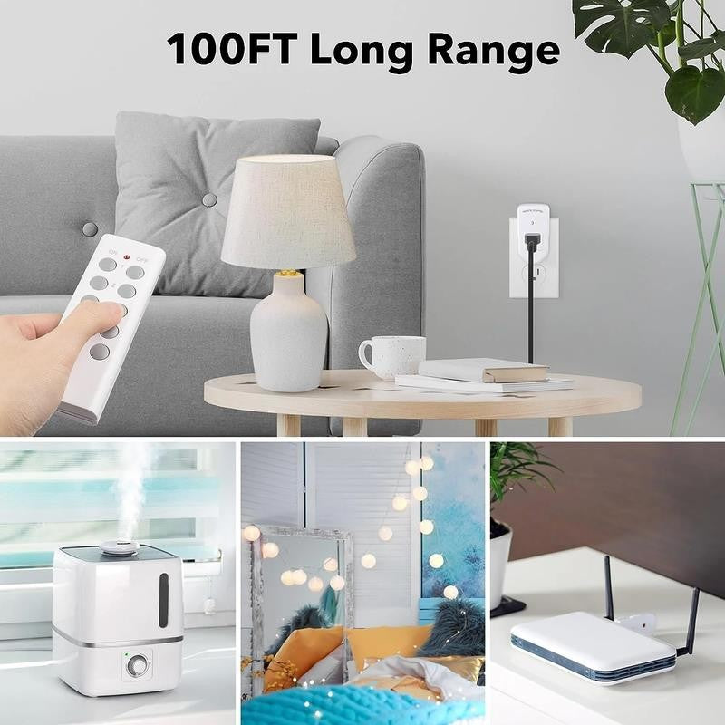 Wireless Remote Control Outlet with Extra Long Range, for Household Appliances,