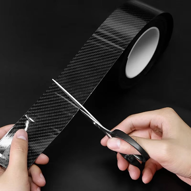 3/10M Carbon Fiber Car Stickers Auto Door Threshold Trunk Protective Strip anti Scratch Tape Waterproof Decal Car Accessories
