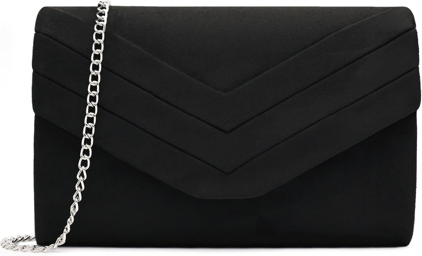 Evening Bag for Women, Suede Envelope Evening Purses Crossbody Shoulder Clutch Bag
