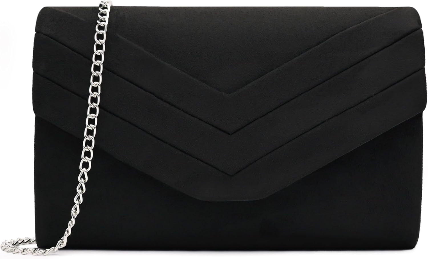 Evening Bag for Women, Suede Envelope Evening Purses Crossbody Shoulder Clutch Bag