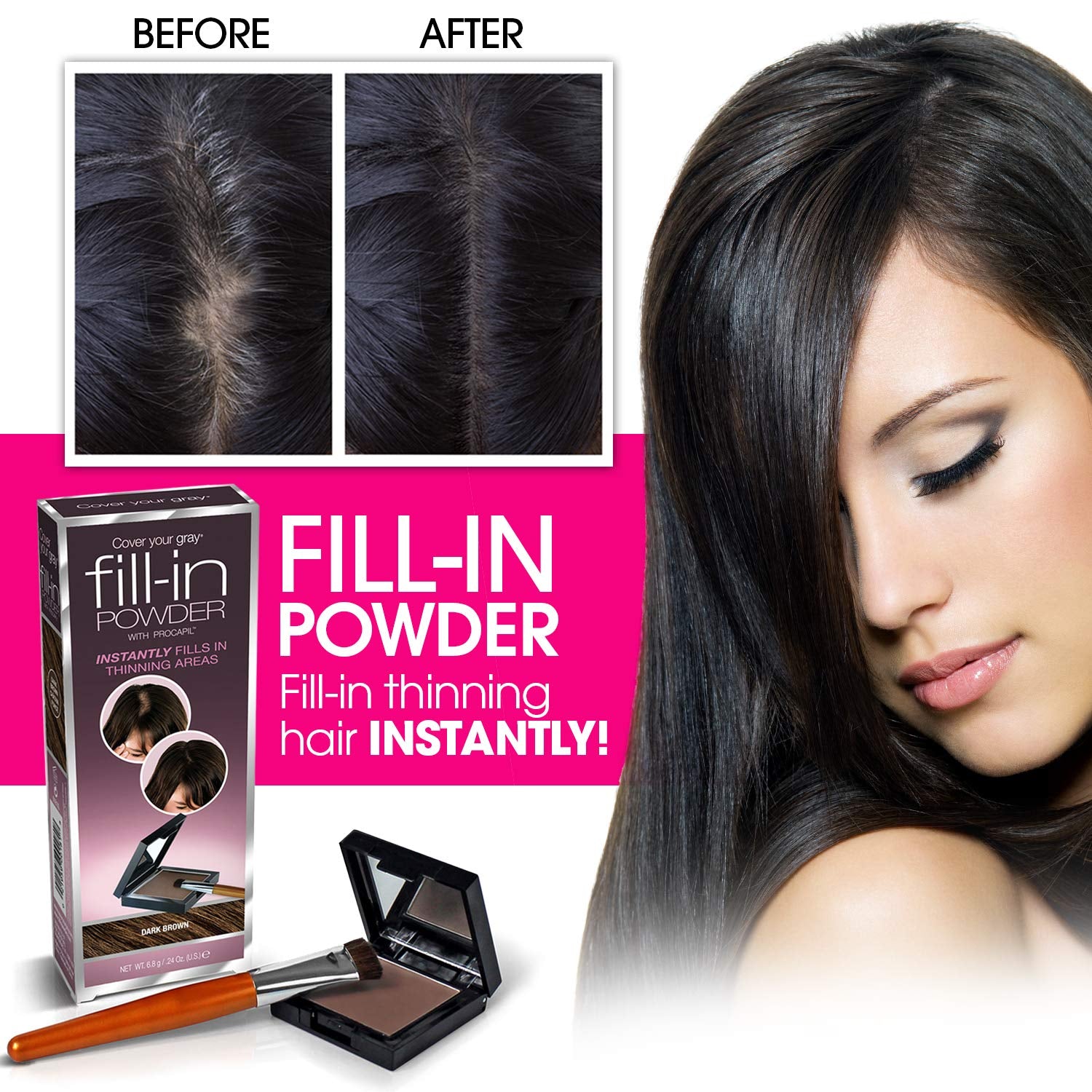 Cover Your Gray Hair Color Touch-Up Stick - Black (2-Pack)